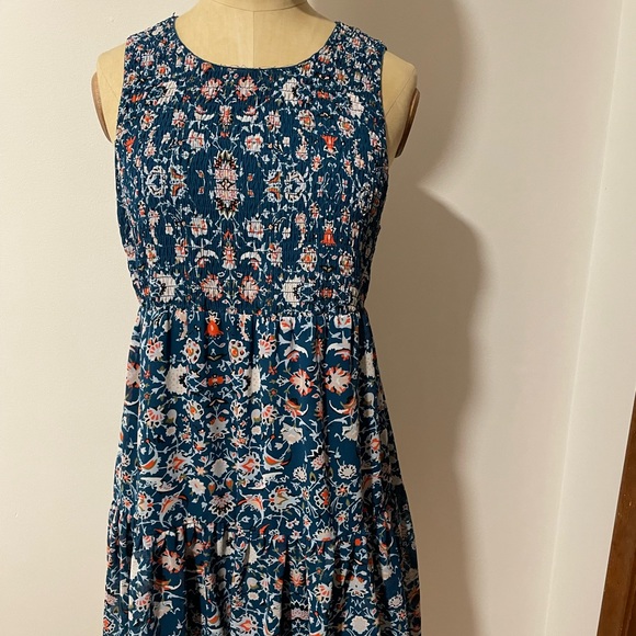 Vera Wang Dress Floral Princess Large Teal - Picture 2 of 13